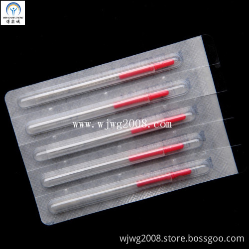Acupuncture Needle With Plastic Handle Without Flat-Red(AT-3B)